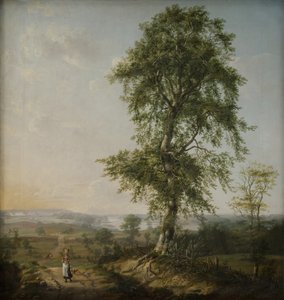 Paysage avec un grand arbre - Johan Christian Dahl