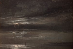 Clair de lune sur la mer - Johan Christian Dahl
