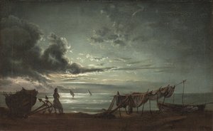 Le golfe de Naples. Clair de lune - Johan Christian Dahl