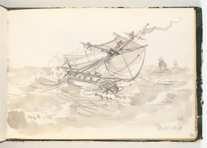Trois voiliers en haute mer - Johan Christian Dahl