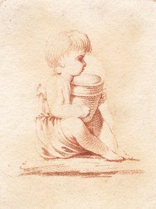 Un petit garçon assis - J.F. Clemens