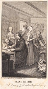 Hans Egede soignant les malades groenlandais - J.F. Clemens