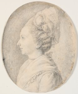 Portrait de femme. Profil à gauche