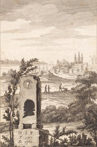 Mindestøtte pour Hans Jakob Paludan. Page de titre de "Description de la ville de Kalundborg" - J.F. Clemens