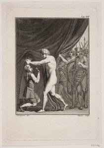 Niels Klim couronné empereur des Qvamites - J.F. Clemens