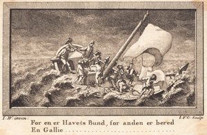 La chasse de Peder Paars en détresse en mer - J.F. Clemens