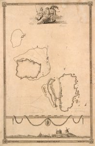 Titre-vignette et prospectus pour la carte de Christiansø - J.F. Clemens