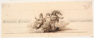 Esquisse pour vignette de titre et perspective pour une carte de Christiansø - J.F. Clemens