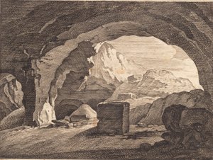 Vue à travers une voûte rocheuse