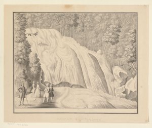 Cascade dans les montagnes de Bantimurung - J.G. Loten (signed by artist)