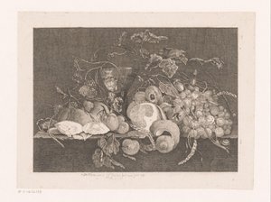 Nature morte avec fruits et huîtres - J.L.L.C. Zentner