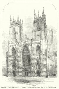 Cathédrale de York, façade ouest - J.L. (after) Williams