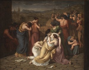 Andromaque désespérée à la vue du corps d