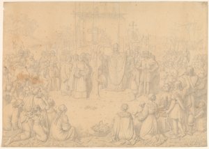 Ansgar prêchant - J.L. Lund