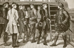 Le Jeune Prétendant et les chefs des Highlands à bord du 
