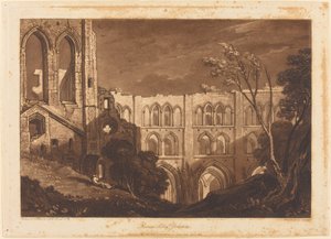 Abbaye de Rivaux, publiée en 1812 - Joseph Mallord William Turner