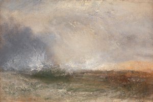 Mer orageuse se brisant sur un rivage - Joseph Mallord William Turner