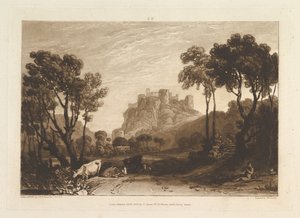 Le Château au-dessus des Prairies Liber Studiorum, partie II, planche 8, 1808 - Joseph Mallord William Turner