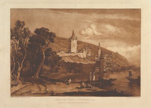 Ville de Thun, Suisse Liber Studiorum, partie XII, planche 59, 1er janvier 1816 - Joseph Mallord William Turner