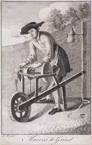 Affûteur de couteaux, Cris de Londres, vers 1750