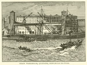 Entrepôt de grains, Quayside, Newcastle-on-Tyne - J.R. Brown