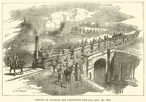 Ouverture du chemin de fer de Stockton et Darlington, 27 septembre 1825 - J.R. Brown