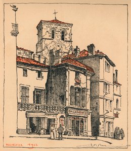 La Place du Mûrier, avec la tour de l