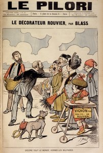 (Caricature sur les scandales financiers de la fin du XIXe siècle) « Le Décorateur Rouvier, par Blass