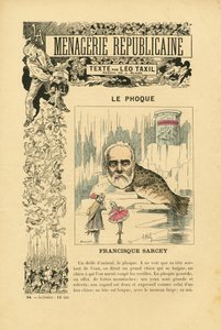 Illustration de J. Blass (1847-1892) dans Ménagerie Républicaine Galerie humoristique des principaux personnages de la Troisième République - J. (1847 1892) Blass