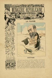 Illustration de J. Blass (1847-1892) dans Menagerie Republicaine Galerie humoristique des principaux personnages de la Troisième République, no 40 - J. (1847 1892) Blass