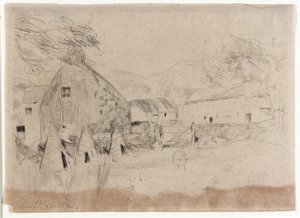 Cour de ferme--Isle of Man - J. Alden Weir