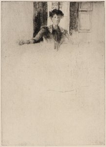 Croquis à la fenêtre - J. Alden Weir