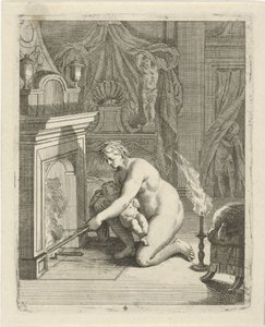 Thétis plonge Achille dans le feu (Scènes de la vie d