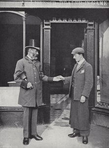 Hocktide à Hungerford, crieur collectant des sous - J. Benjamin Stone