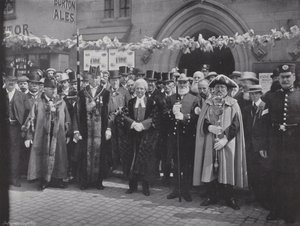 Lichfield Greenhill Bower, rassemblement pour la procession - J. Benjamin Stone