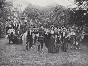Le pageant de Sherborne, danseurs de Morris dans la forêt - J. Benjamin Stone