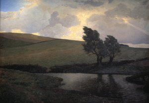 Paysage pluvieux. Jægerspris, Zélande - J. Bentzen Bilkvist