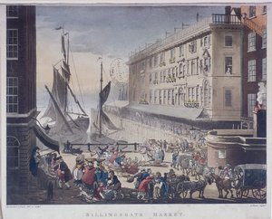 Marché et Quai de Billingsgate, Londres, 1808