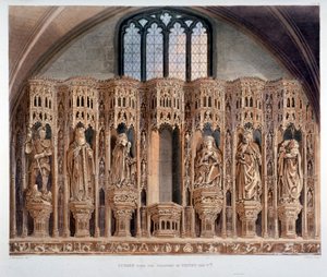 Écran sur le chantry de Henri V, Abbaye de Westminster, Londres, 1811