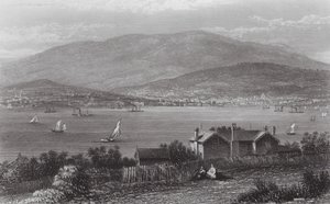 Australie : Hobart Town, Tasmanie (gravure) - J. C. Armytage