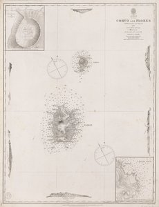 Açores Corvo et Flores. Arpenté par le Capt. A.T.E Vidal R.N 1844. - J. & C. Walker
