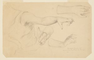 Études de mains pour le dôme du bâtiment des manufactures et des arts libéraux, Exposition universelle de Chicago, IL - J. Carroll Beckwith