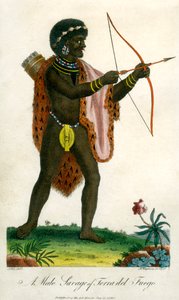 Un homme sauvage de Terre de Feu, 1795
