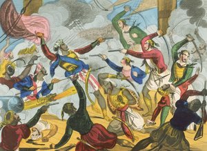Les Turcs attaquent les corsaires grecs - J. Fairburn