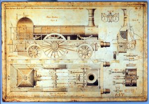 Locomotive à longue chaudière de Stephenson, 1841 - J. Farley