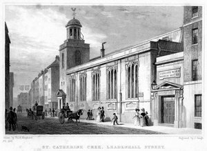 Église de Sainte Katherine Cree, Leadenhall Street, City de Londres, 19e siècle - J. Gough