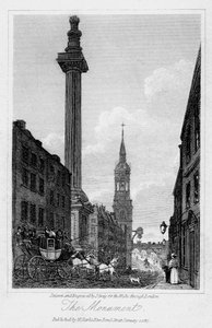 Le Monument, City of London, 1817 - J. Greig
