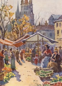 La place du marché, Lausanne - J. Hardwicke Lewis
