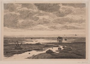 Embouchure de la rivière sur la plage - J. Hildebrand