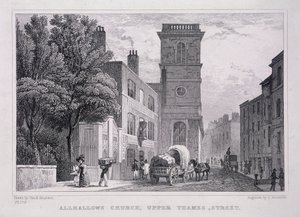 All Hallows the Great, Londres, vers 1829